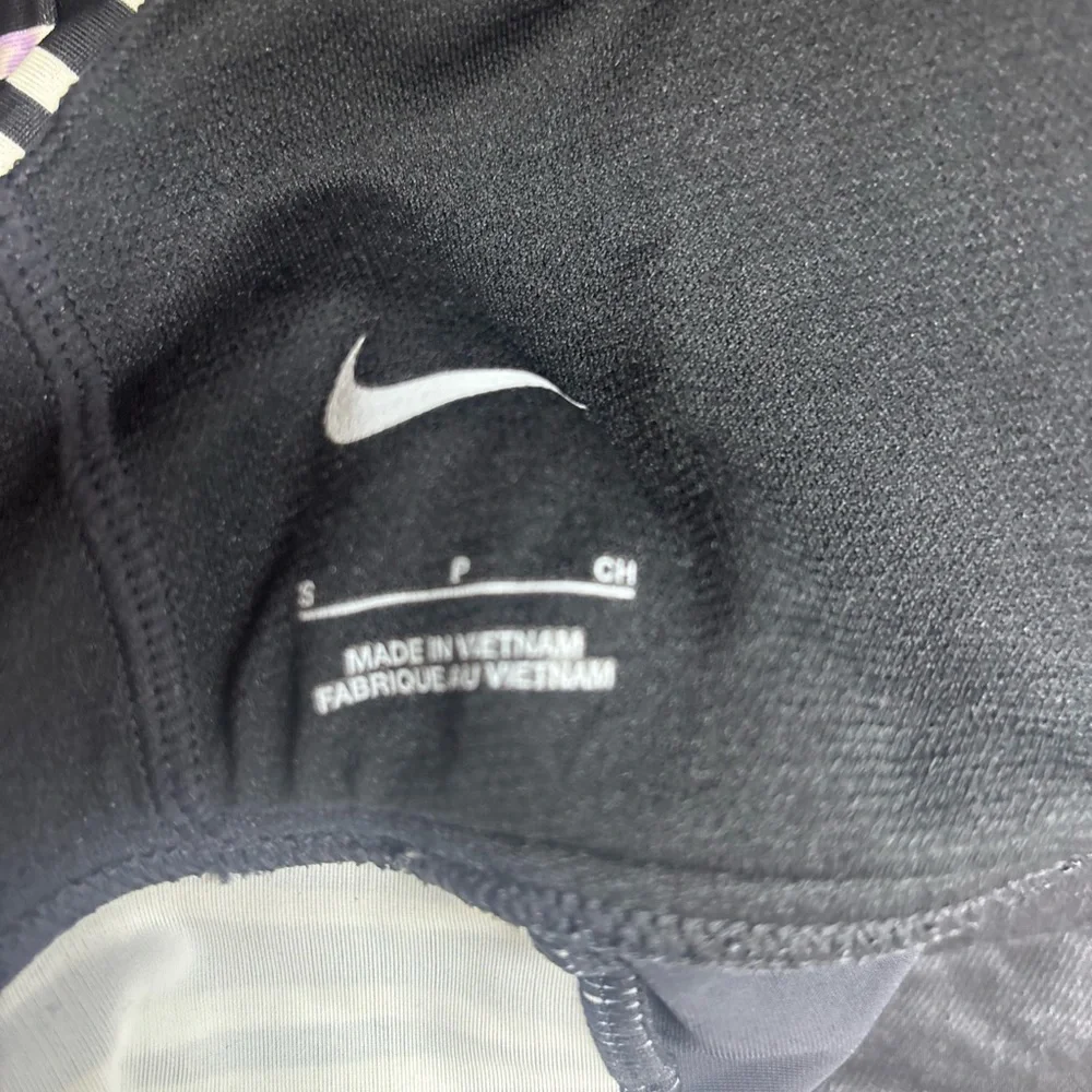 Nike Women's Black and White Striped One Piece‎ Swimsuit